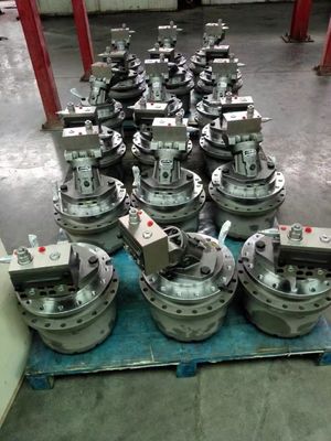Three-Step 100000nm Fat 650 Track Drive Planetary Gearbox with Two Motor Connections