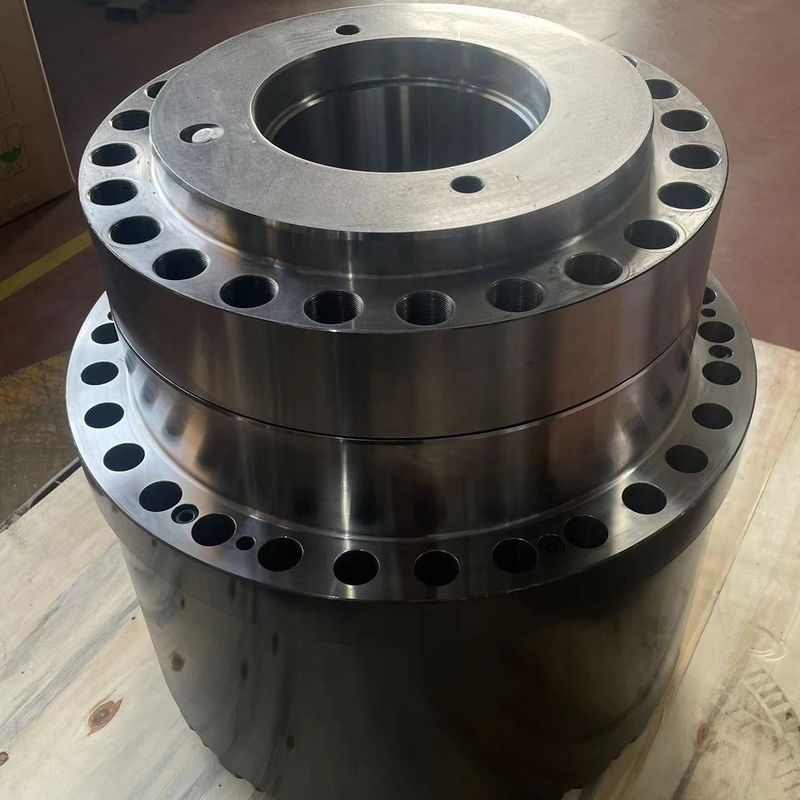 Three-Step 100000nm Fat 650 Track Drive Planetary Gearbox with Two Motor Connections