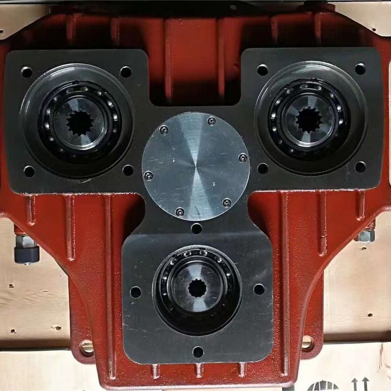 Higher Load Capacity Power Splitter Gearboxes for Electric Engines to Hydraulic Pumps